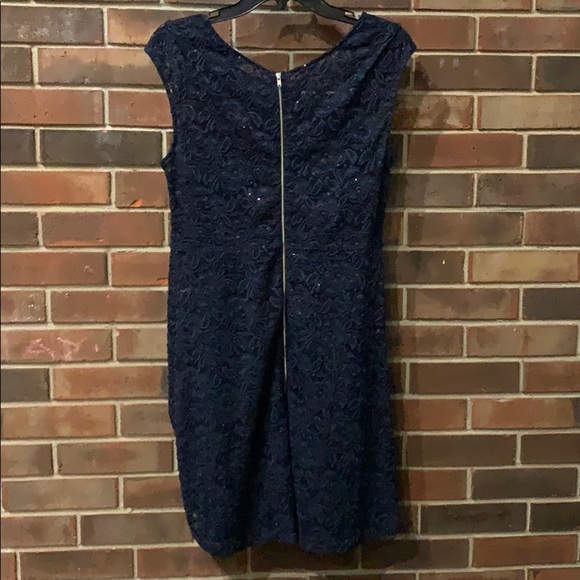 INC Navy Blue Lace Overlay Dress NEW Size 10 International Concepts Dress - Picture 12 of 12